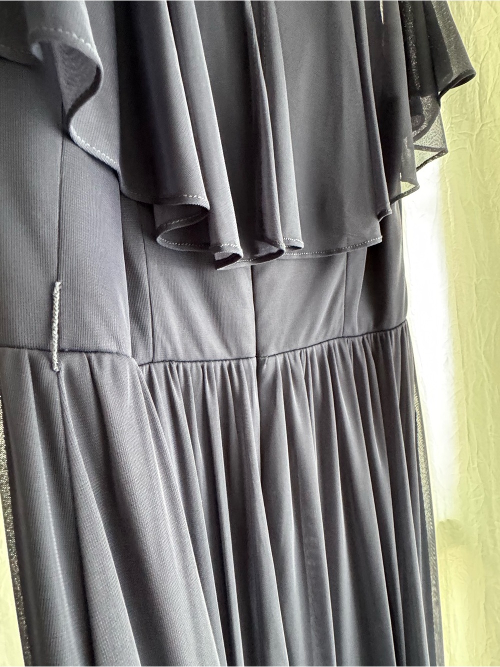 Azazie Ruffle-Shoulder Maxi Dress - Picture 8 of 9
